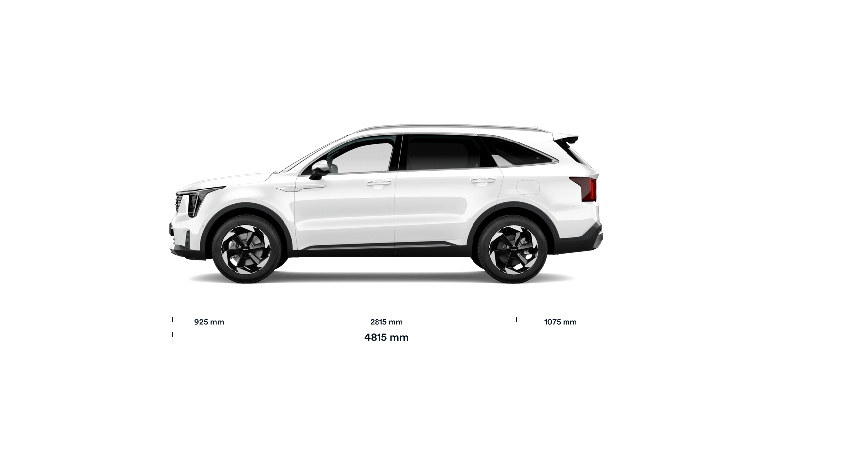 Kia Sorento HEV, Abmessungen, Seitenasicht